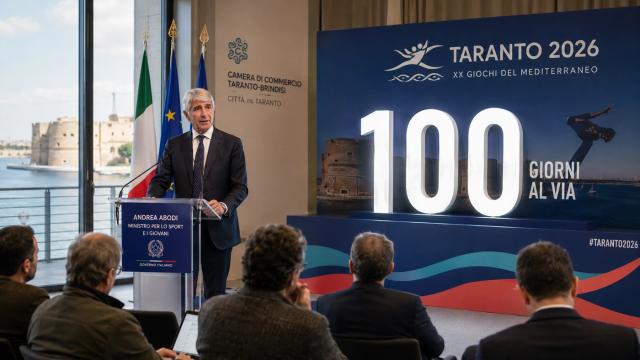 Taranto a 100 giorni dai Giochi del Mediterraneo: il ministro Abodi in città per il grande countdown