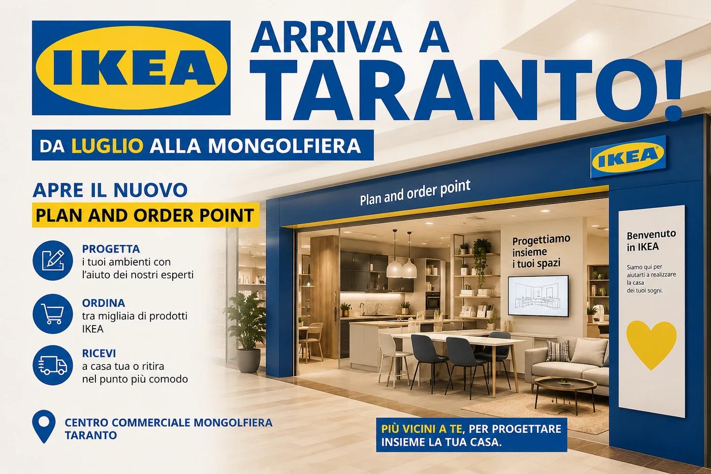 IKEA arriva a Taranto: alla Mongolfiera apre un nuovo Plan and Order Point
