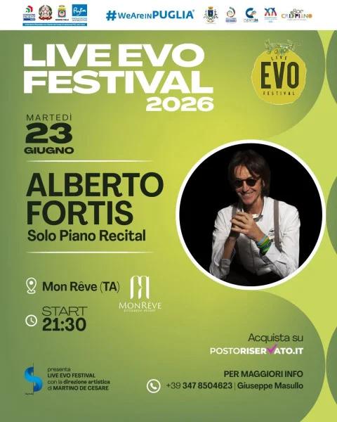 Alberto Fortis apre il Live EVO Festival