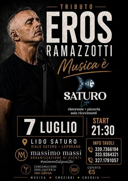 Tributo a Eros Ramazzotti sulla terrazza di Lido Saturo