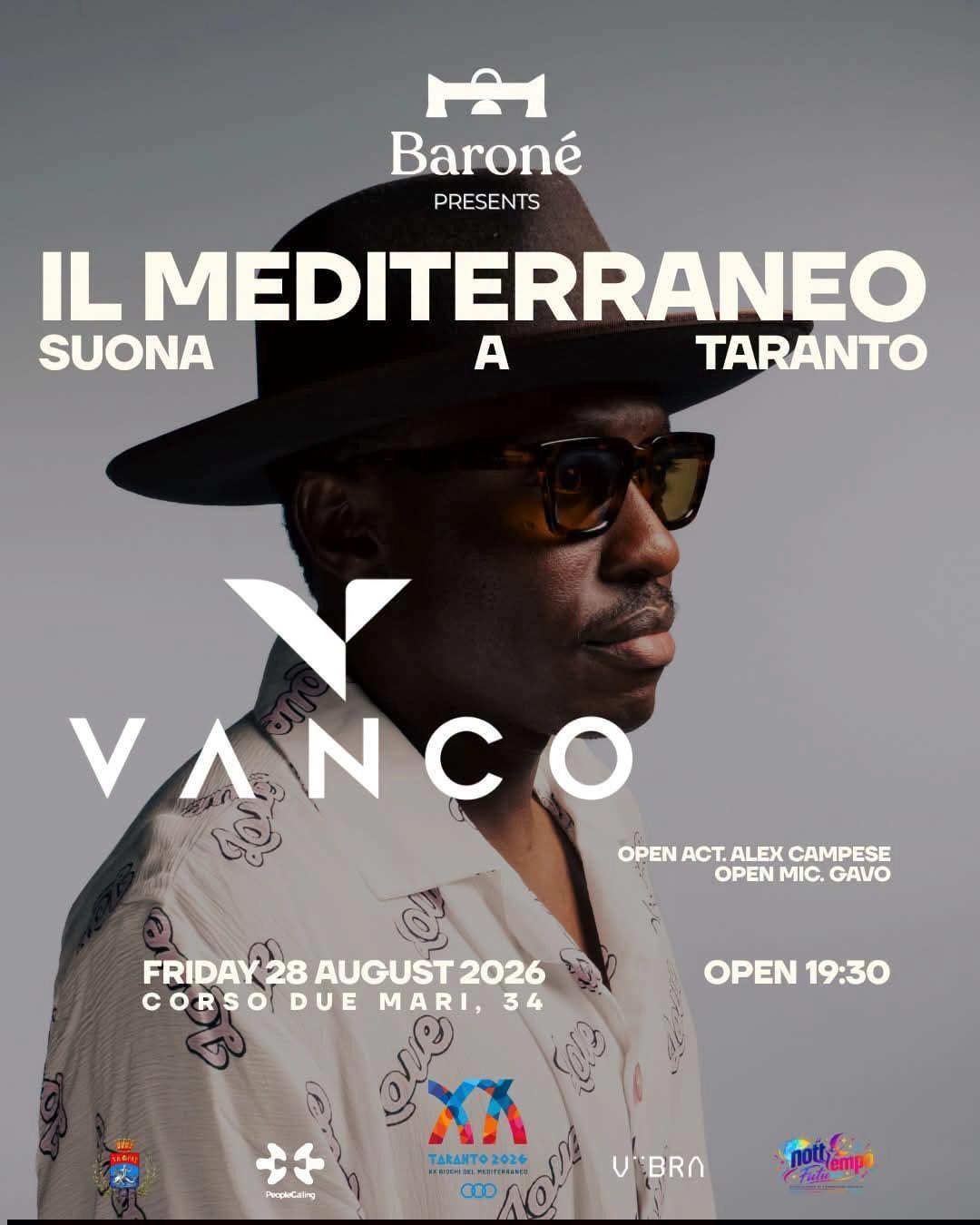 Il Mediterraneo suona a Taranto – Vanco, Maga B2B Emanuel Satie, Dosamis e Philya