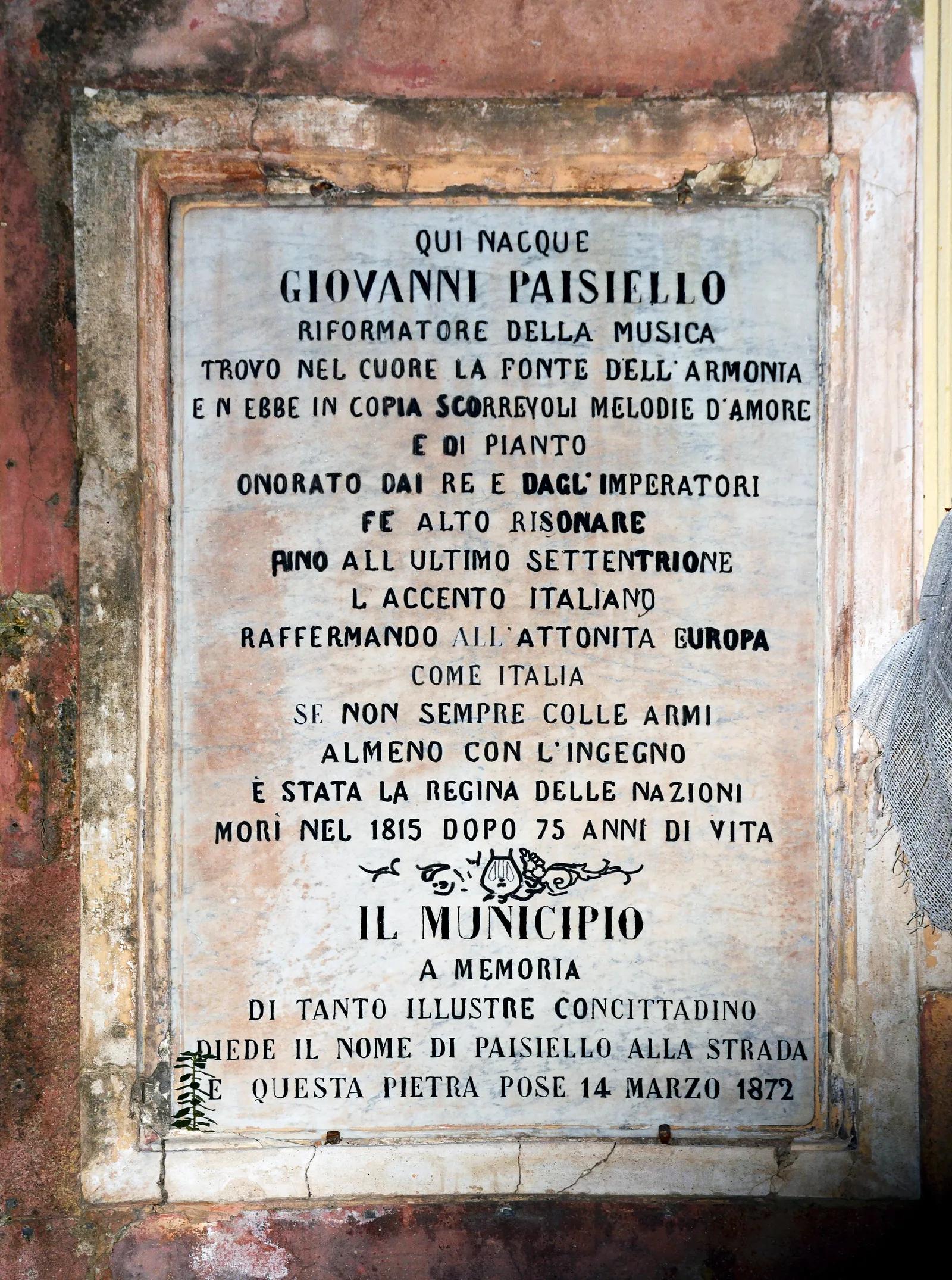 Casa Paisiello è restaurata: la casa dove nacque il compositore torna in piedi nella città vecchia