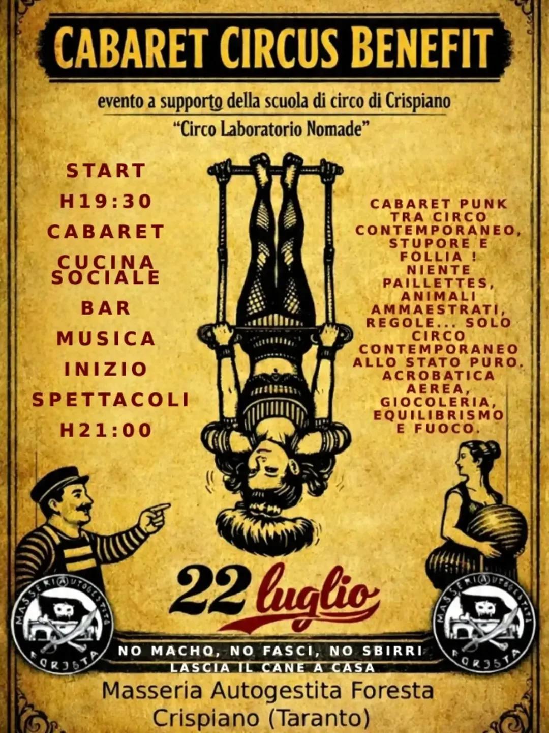 Cabaret Circus Benefit · Masseria Foresta