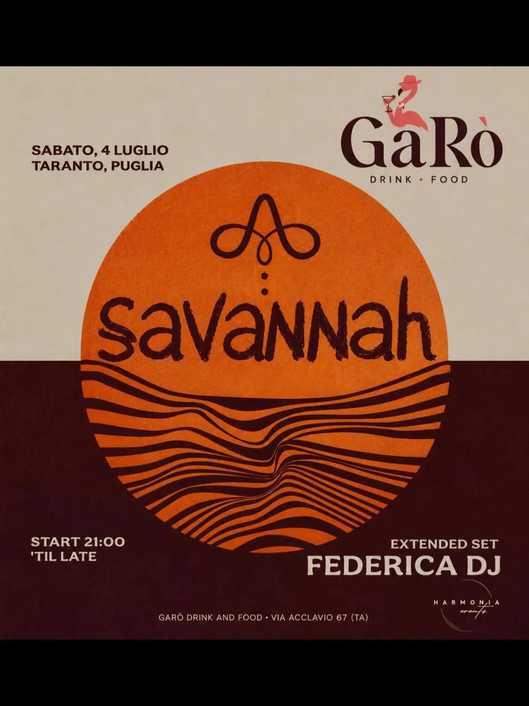 Savannah · Federica DJ al GaRò (afro house)