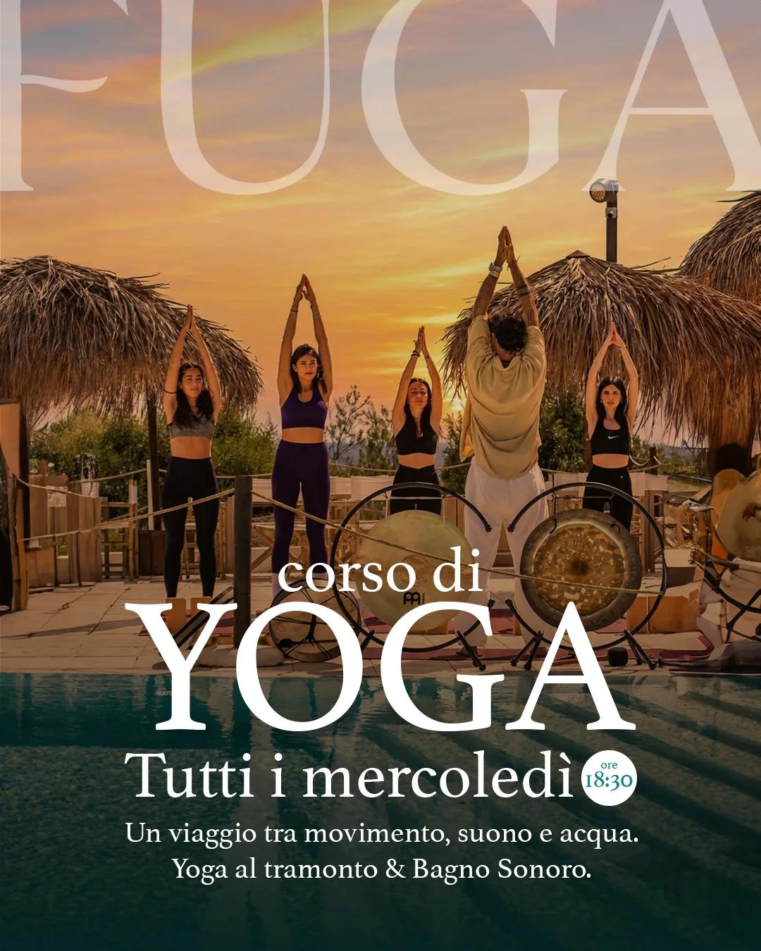 Sunset Flow · yoga al tramonto al FUGA