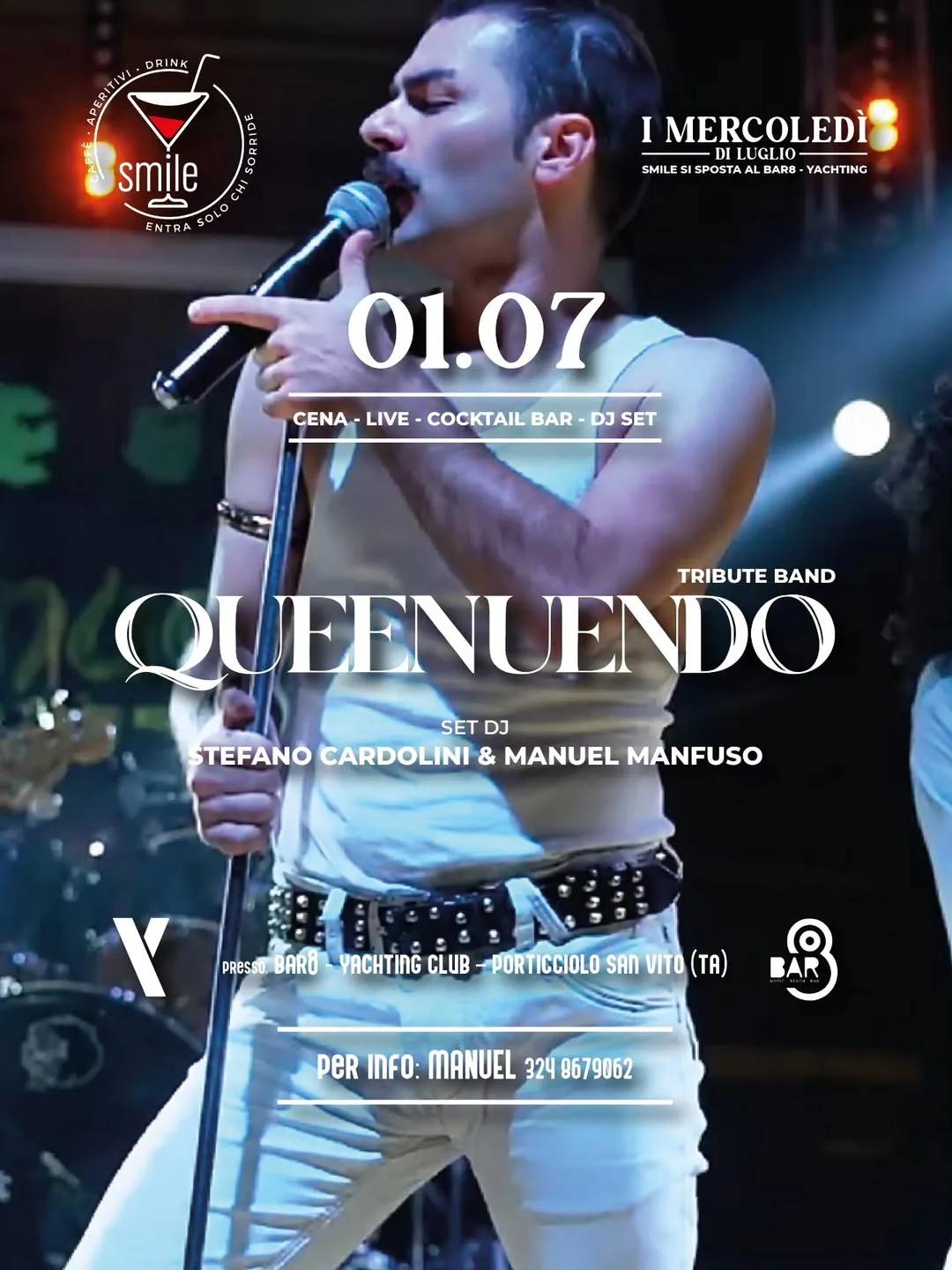 Smile Party · Queenuendo + dj set al Bar8 (Yachting Club San Vito)