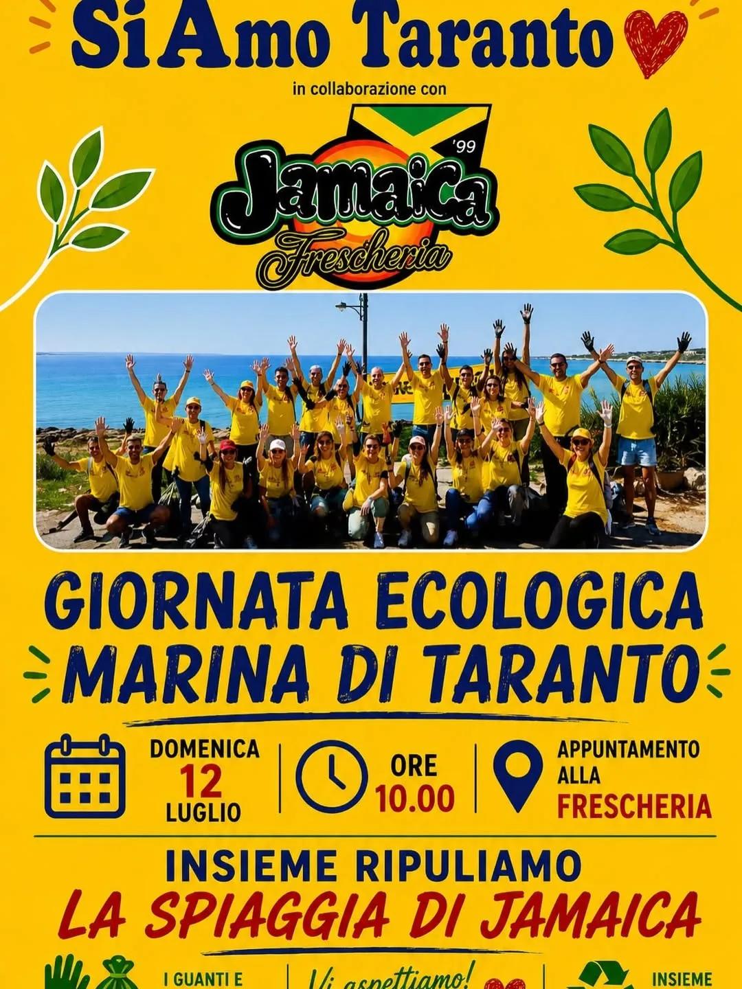 Giornata Ecologica · pulizia della spiaggia di Jamaica