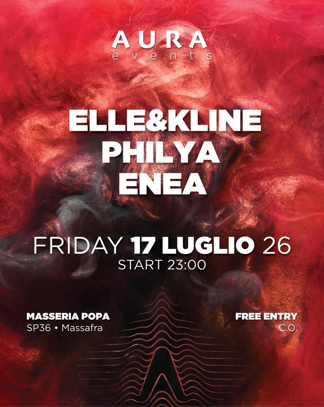 AURA Events · Elle&Kline, Philya, Enea @ Masseria Popa