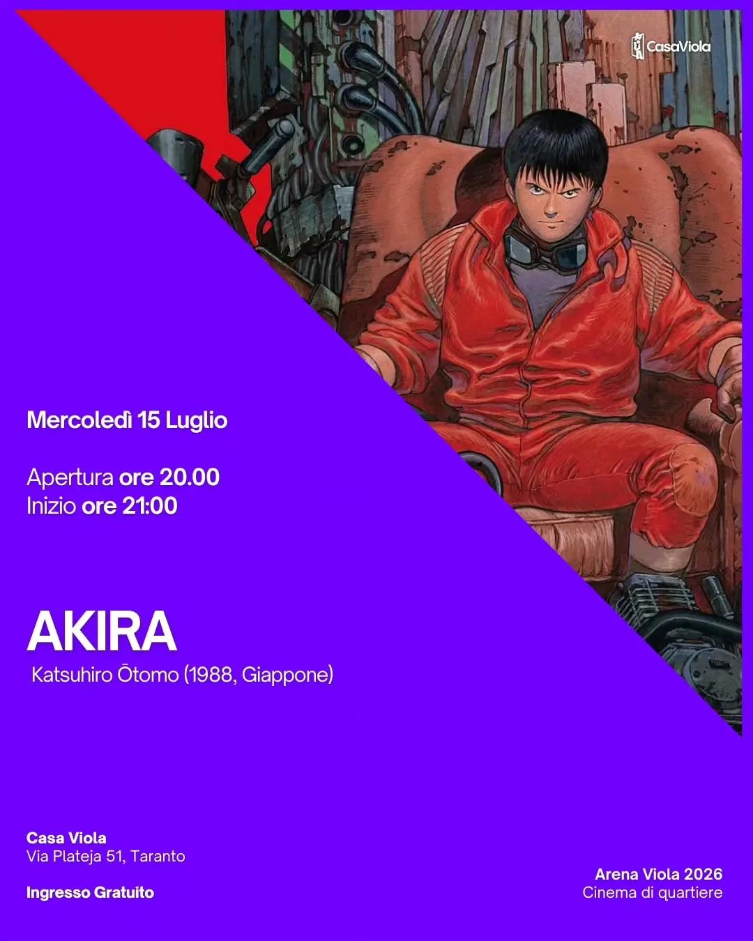 Casa Viola · proiezione di "Akira"