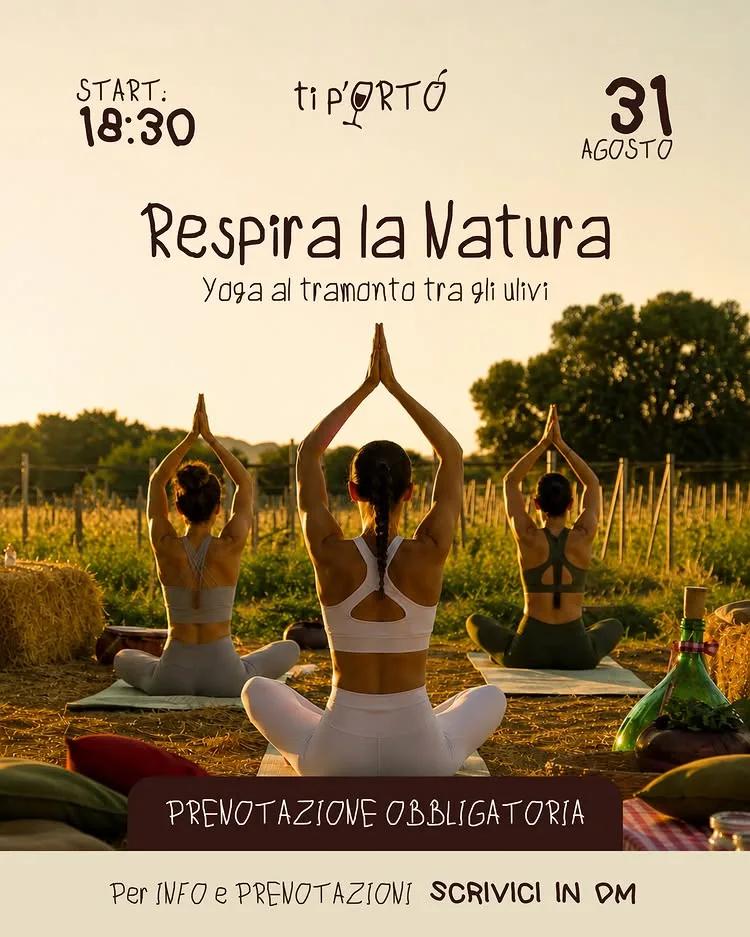 Respira la Natura · yoga al tramonto a Ti p'Orto