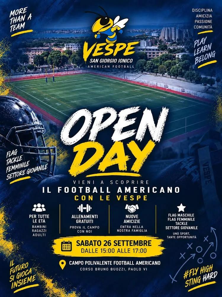 Open Day delle Vespe · prova il football americano