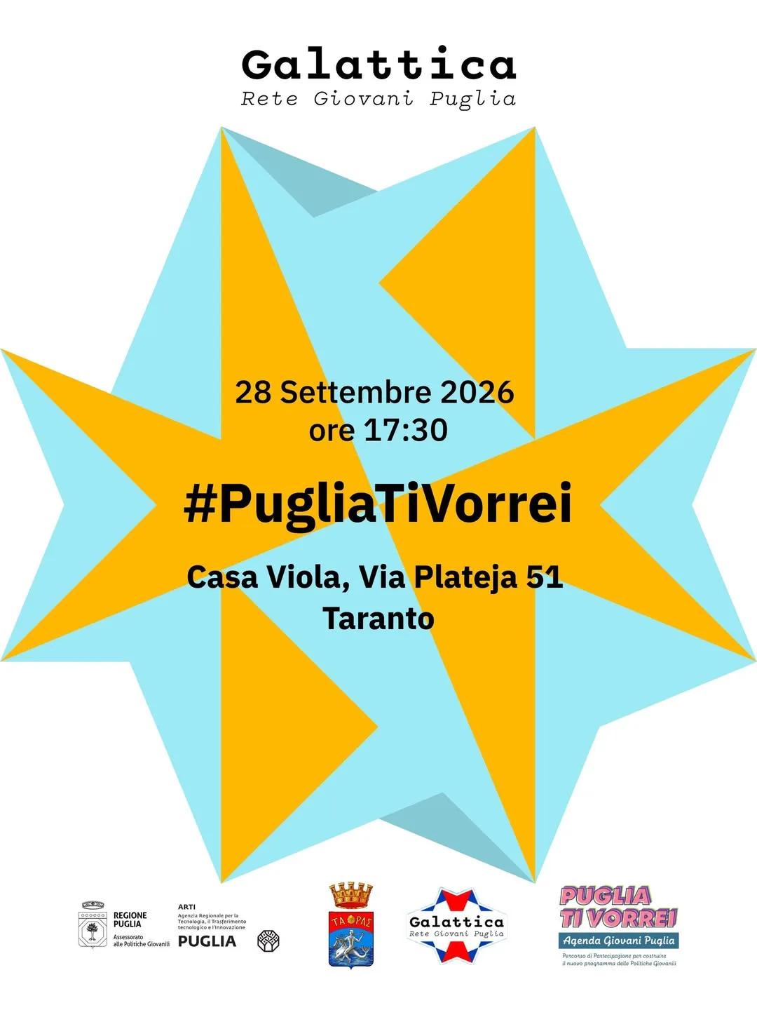 Puglia Ti Vorrei · l’Agenda Giovani fa tappa a Taranto