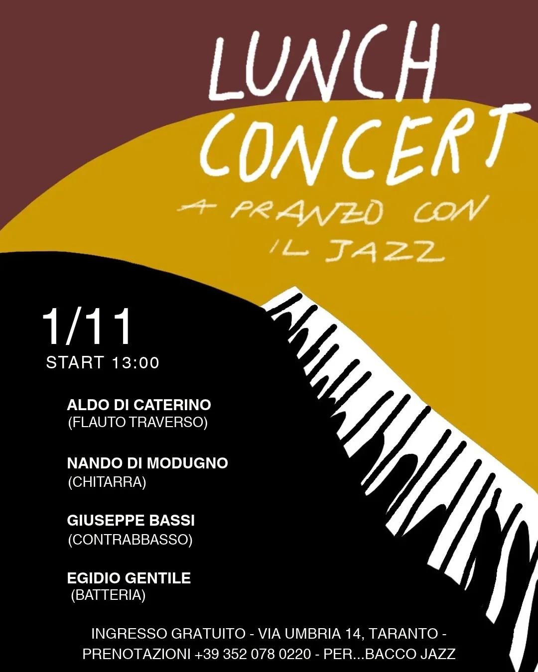 Lunch Concert · a pranzo con il jazz