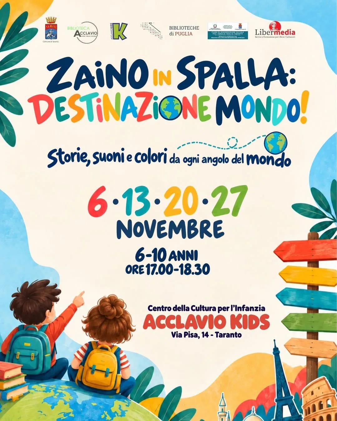 Zaino in spalla... destinazione mondo · laboratorio per bambini