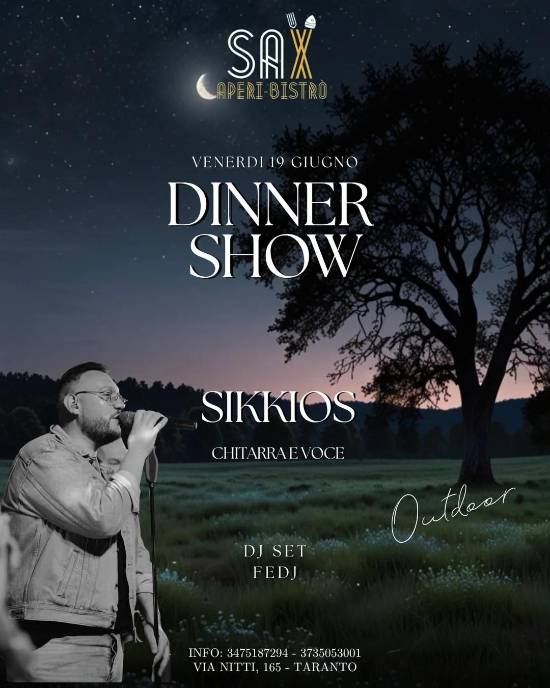 Dinner Show & DJ Set al Sax Aperì-Bistrot
