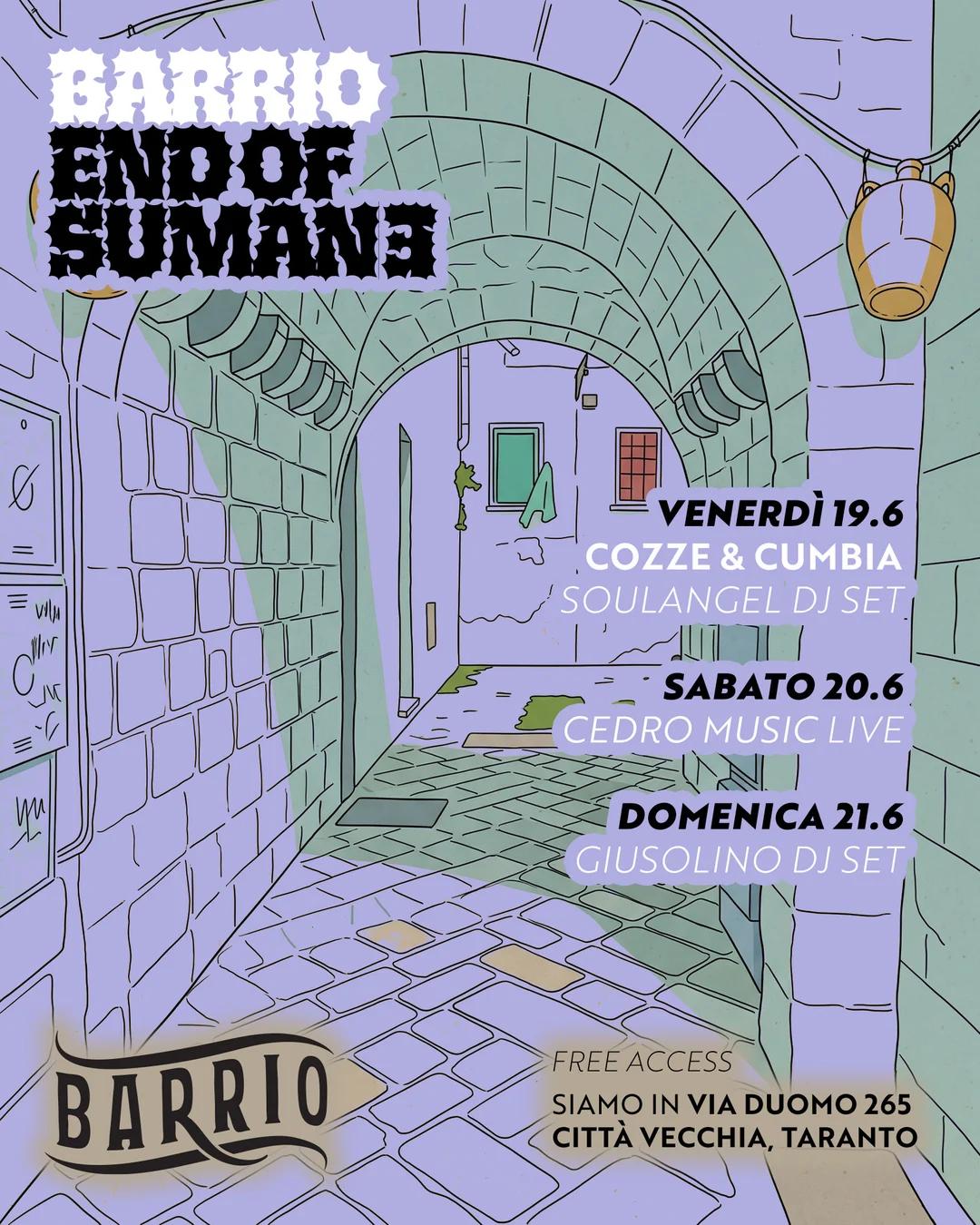 Barrio · End of Sumane — Cedro Music live