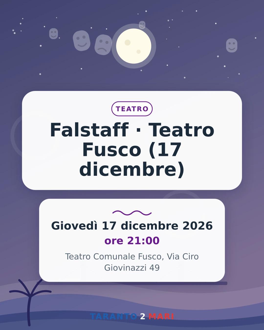 Falstaff · Teatro Fusco (17 dicembre)