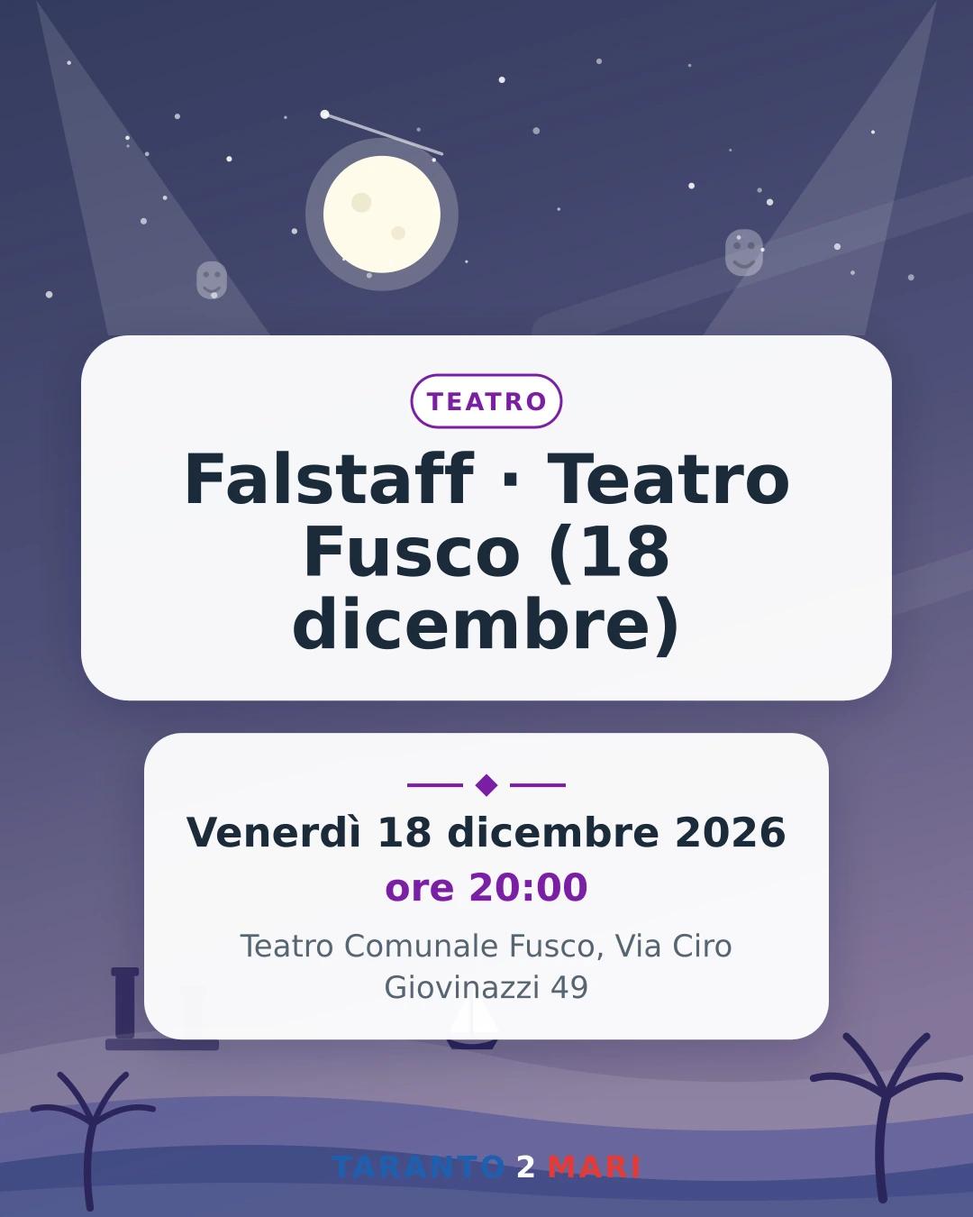 Falstaff · Teatro Fusco (18 dicembre)
