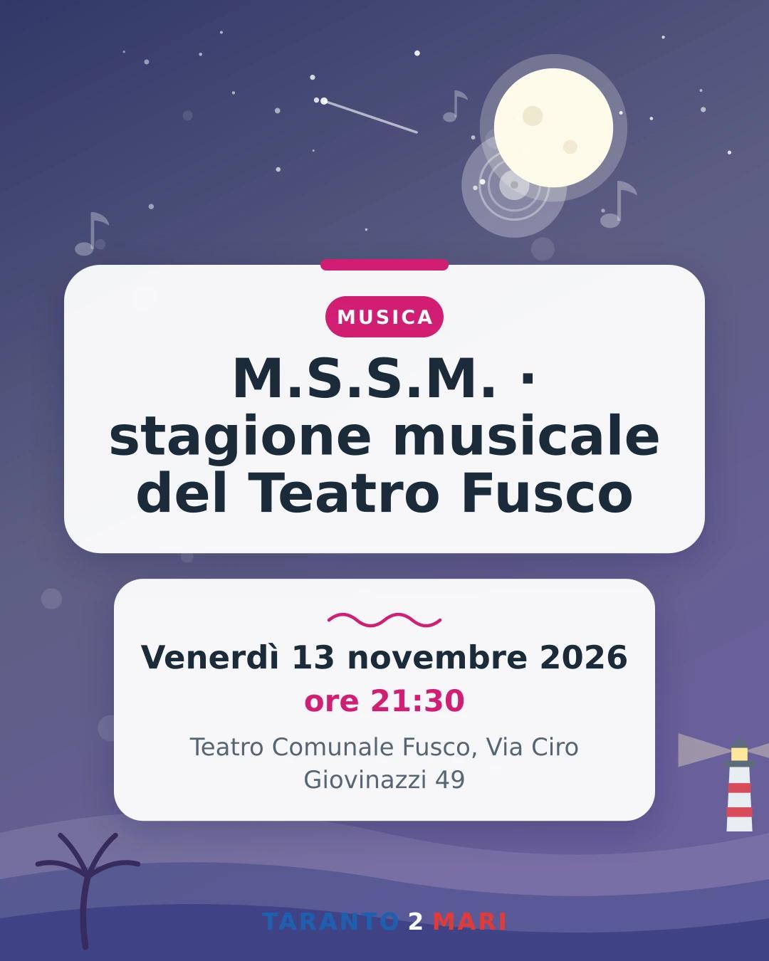 M.S.S.M. · stagione musicale del Teatro Fusco