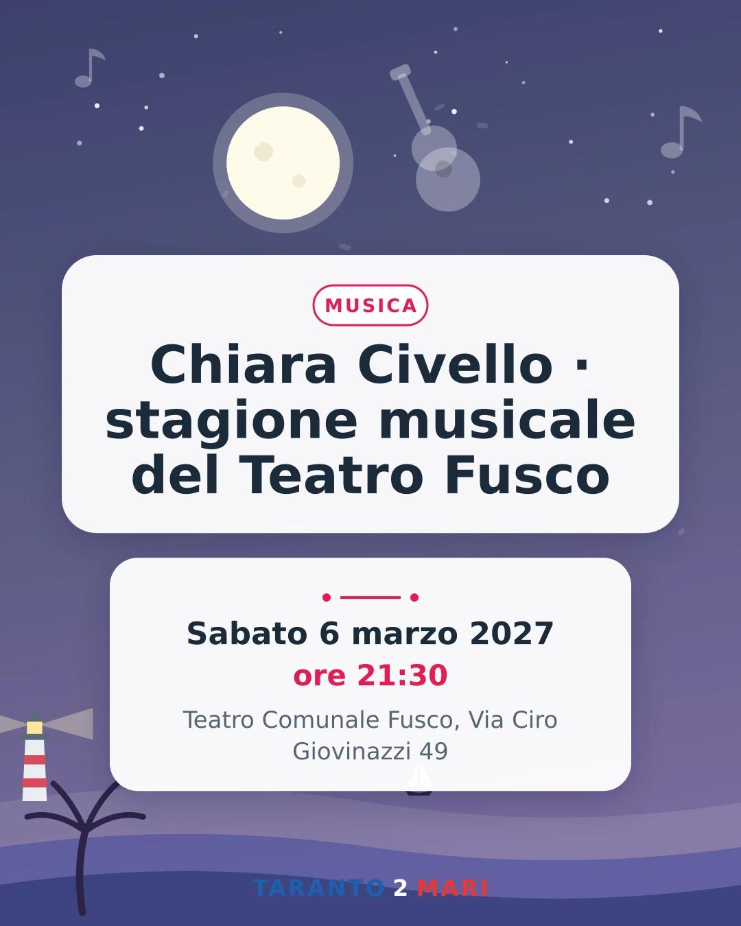 Chiara Civello · stagione musicale del Teatro Fusco