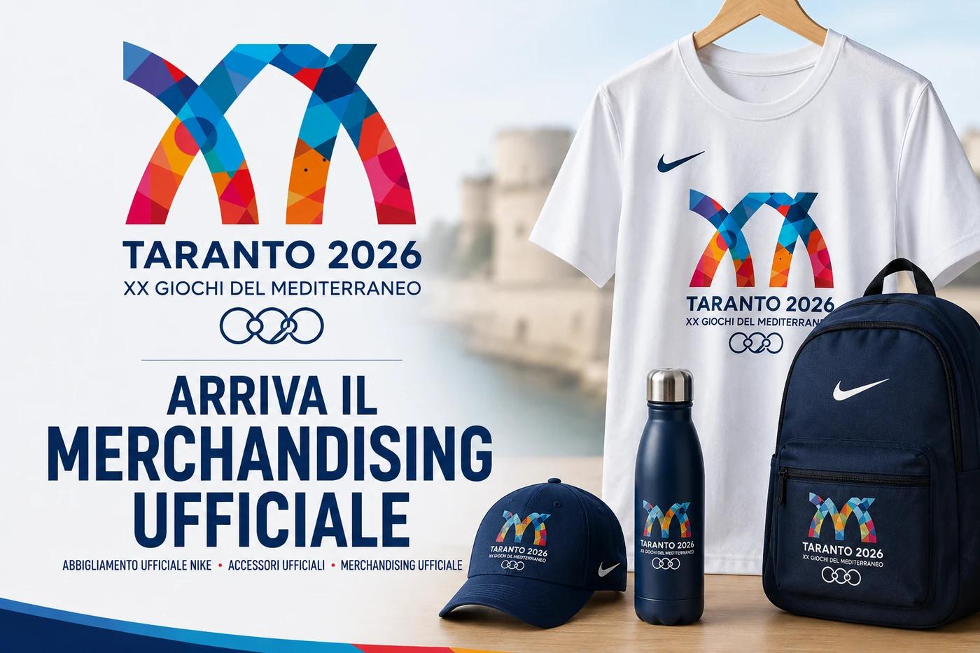 Taranto 2026, arriva lo store ufficiale dei Giochi: merchandising e abbigliamento Nike