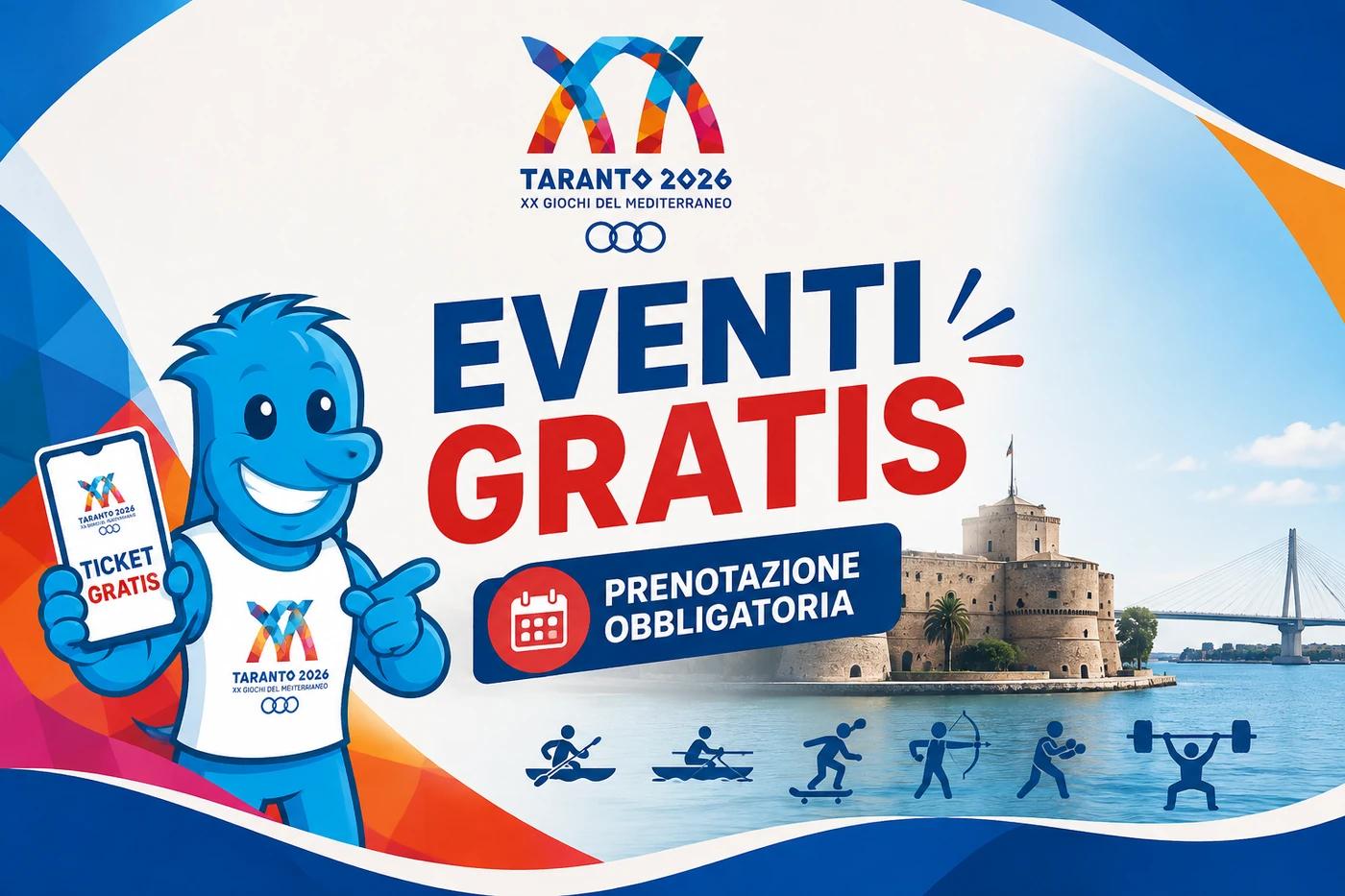 Taranto 2026, disponibili gli eventi gratuiti: ecco le gare da prenotare