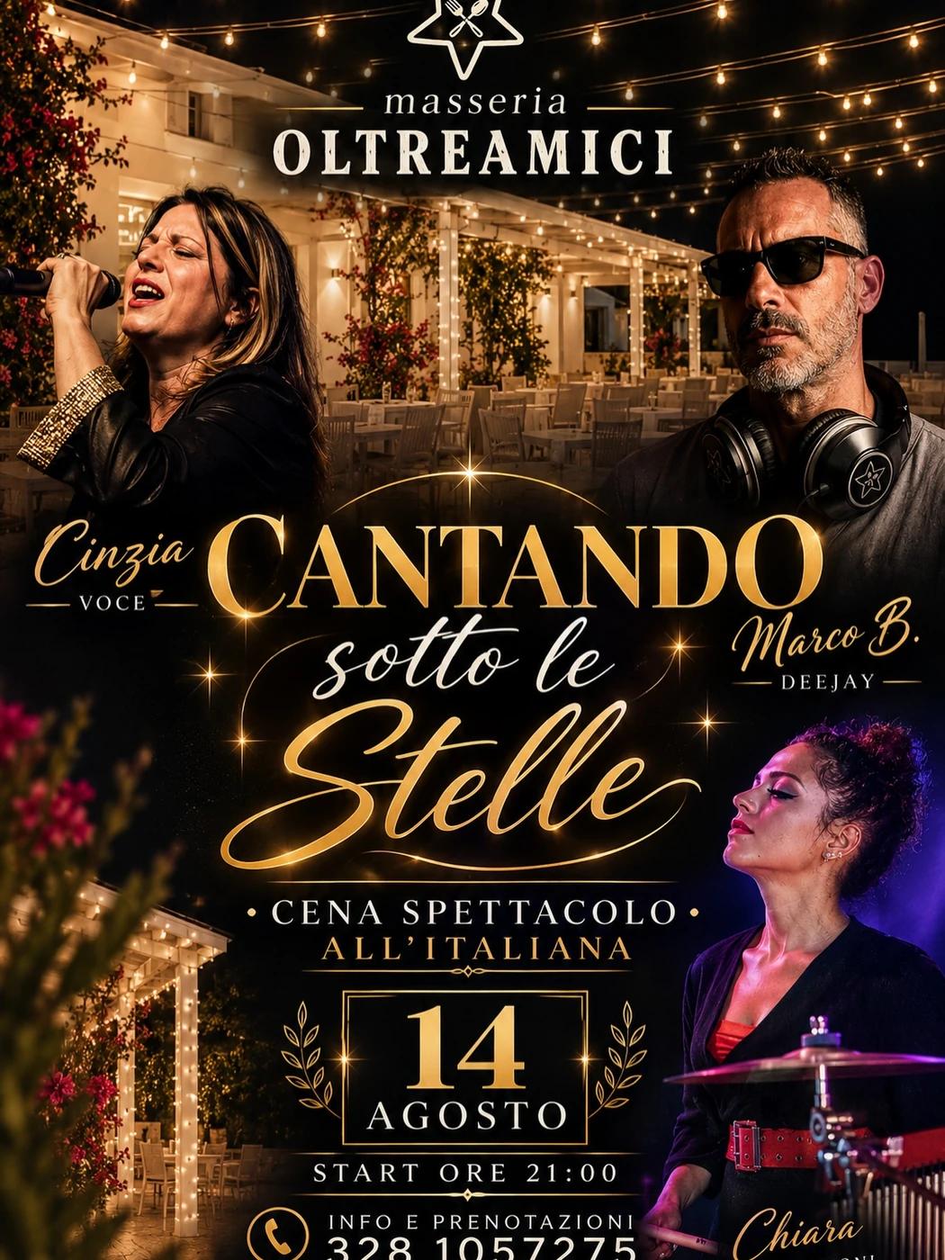 Cantando sotto le Stelle – Cena spettacolo all’italiana