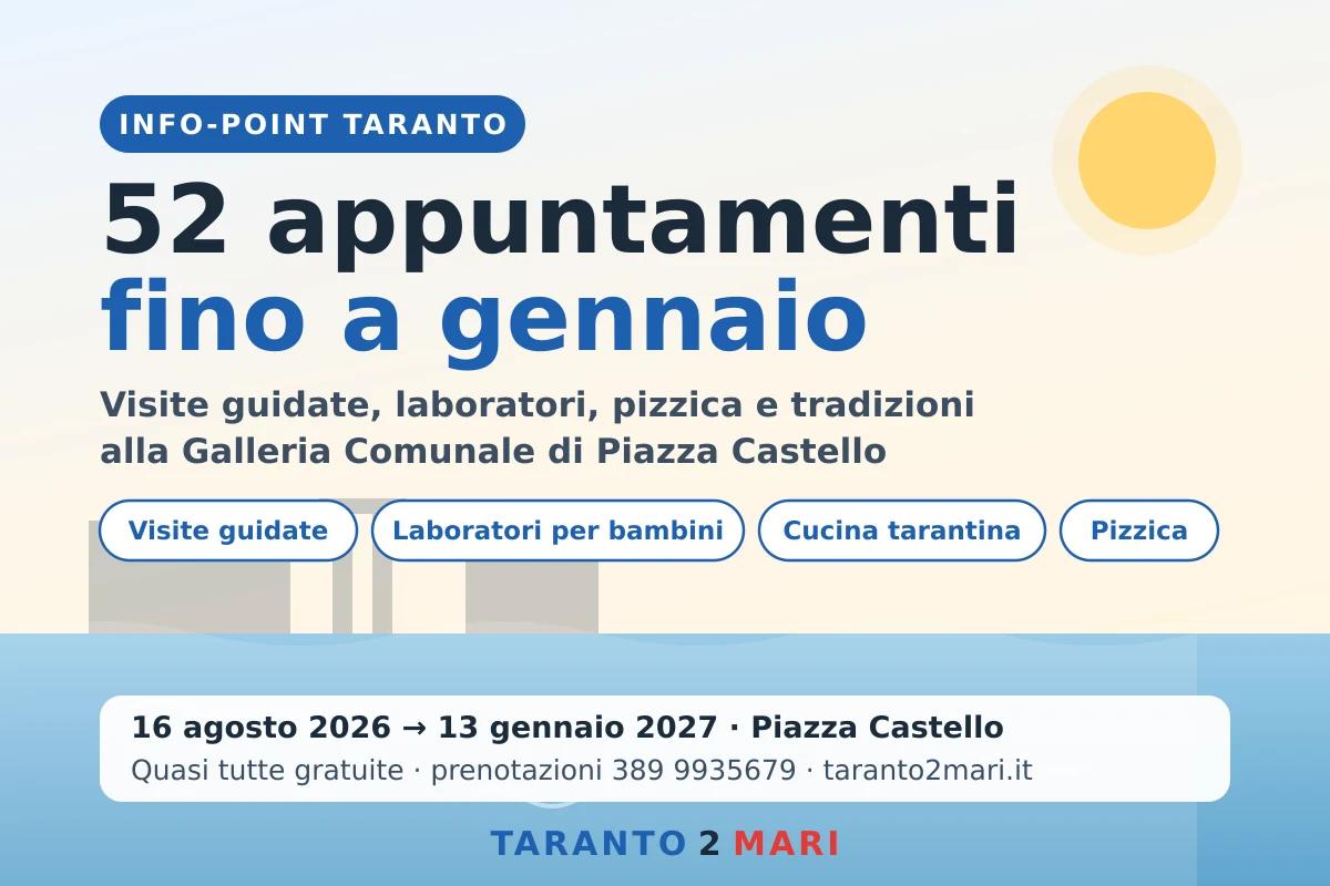 L'Info-Point di Taranto si accende: 52 appuntamenti fino a gennaio