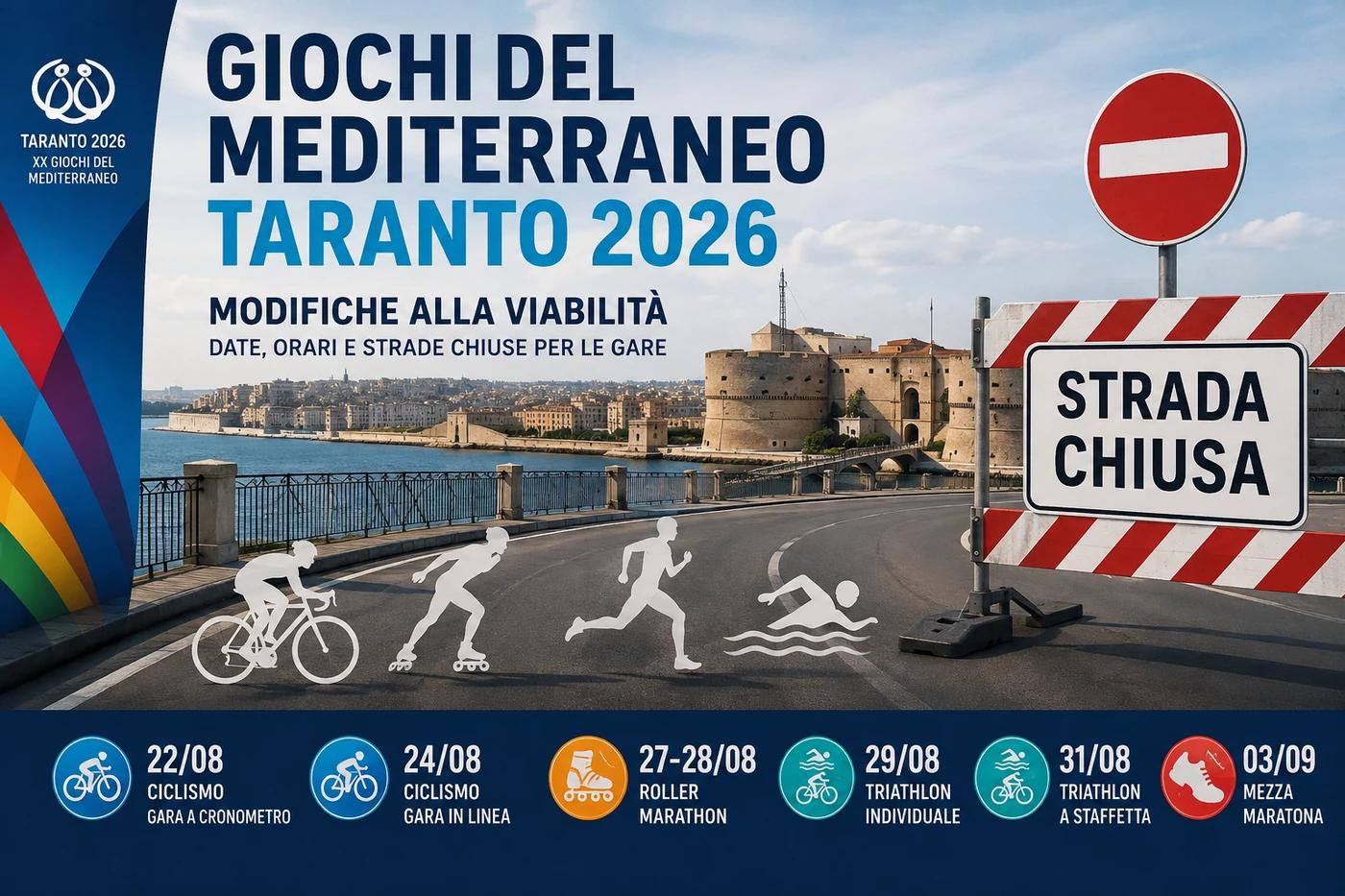 Strade chiuse a Taranto: date, orari e vie interessate dalle gare
