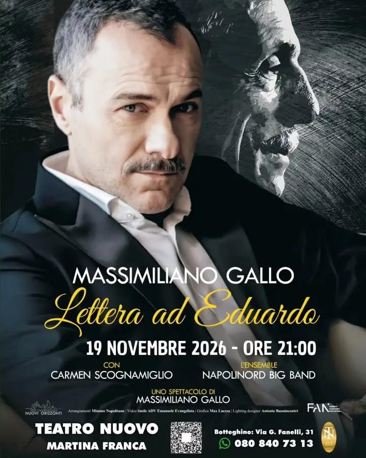 Lettera ad Eduardo · Massimiliano Gallo al Teatro Nuovo