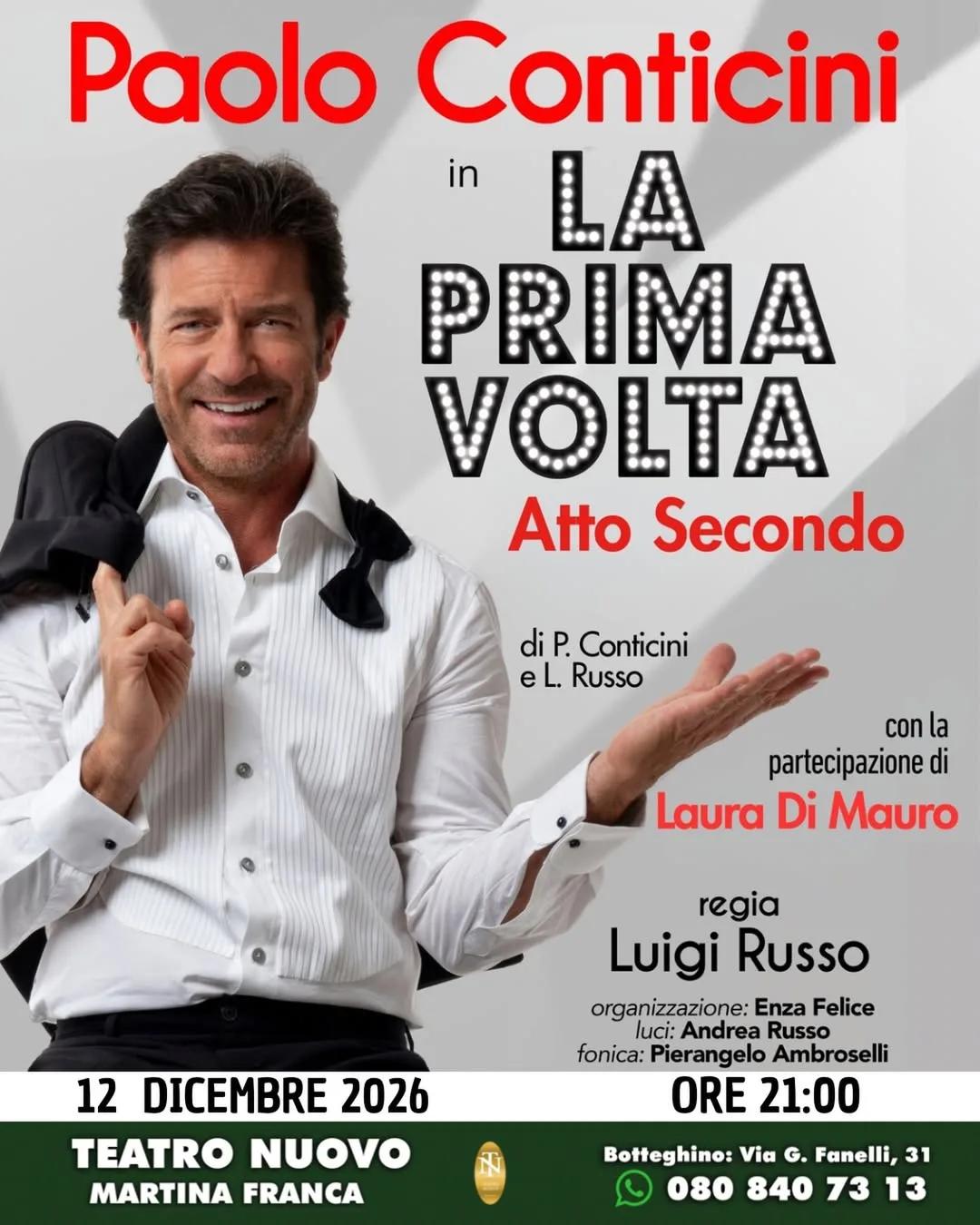 Paolo Conticini · "La prima volta" al Teatro Nuovo