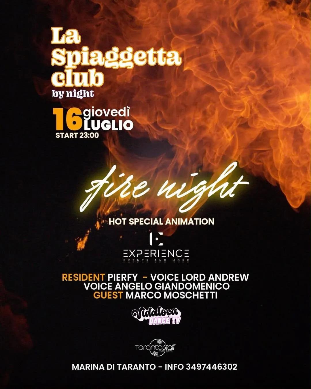 La Spiaggetta Club by Night · Fire Night Animation