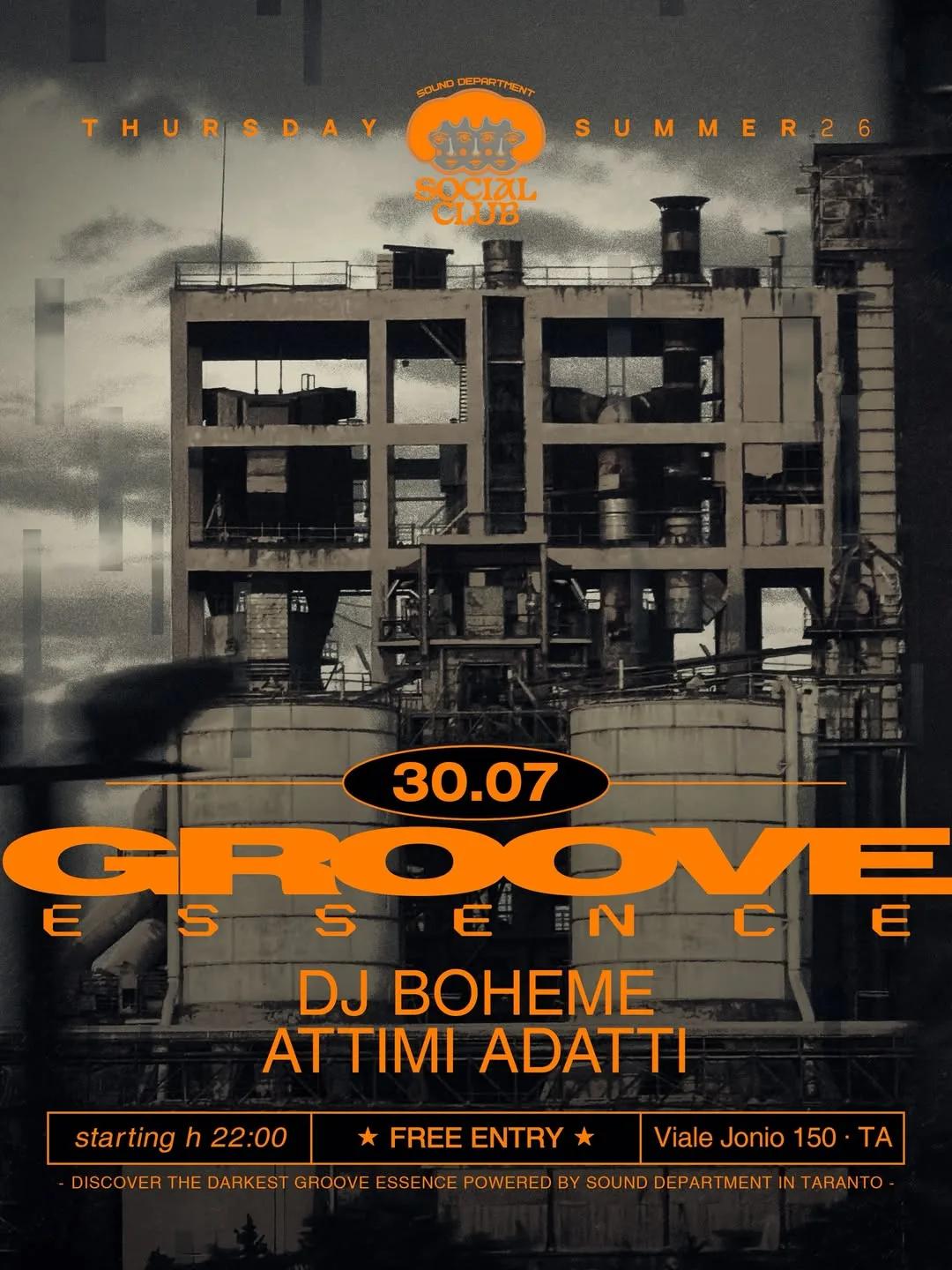 Sound Department · Thursday con Attimi Adatti e Dj Boheme