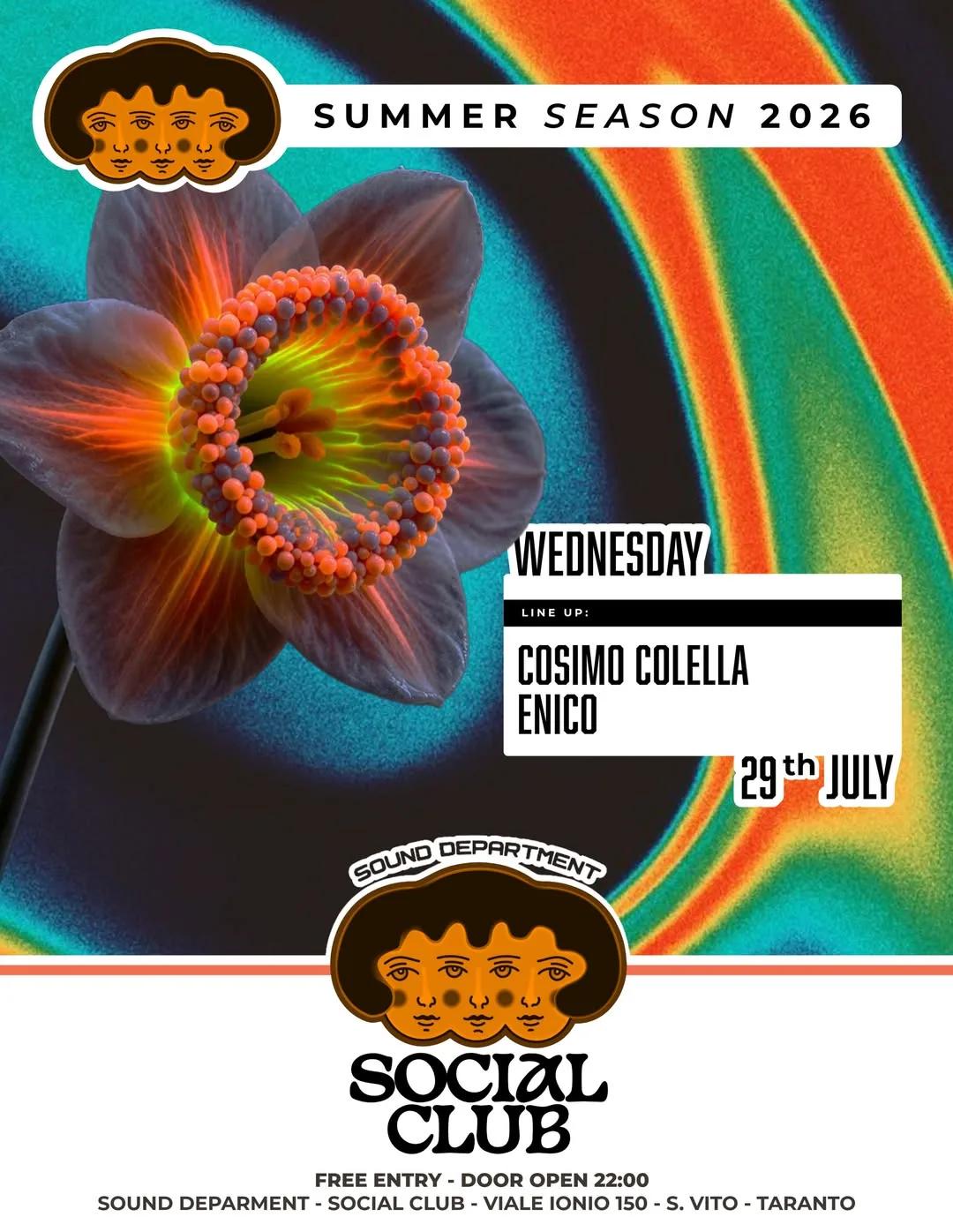 Sound Department · Wednesday con Cosimo Colella ed Enico