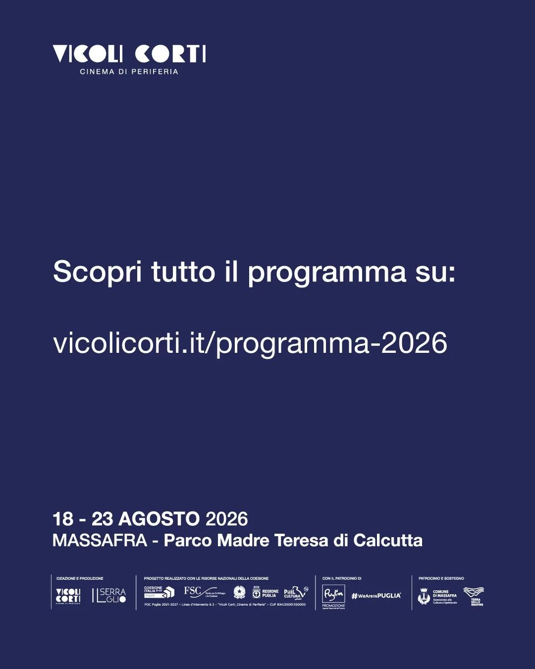 Vicoli Corti 2026 · premiazione e serata finale