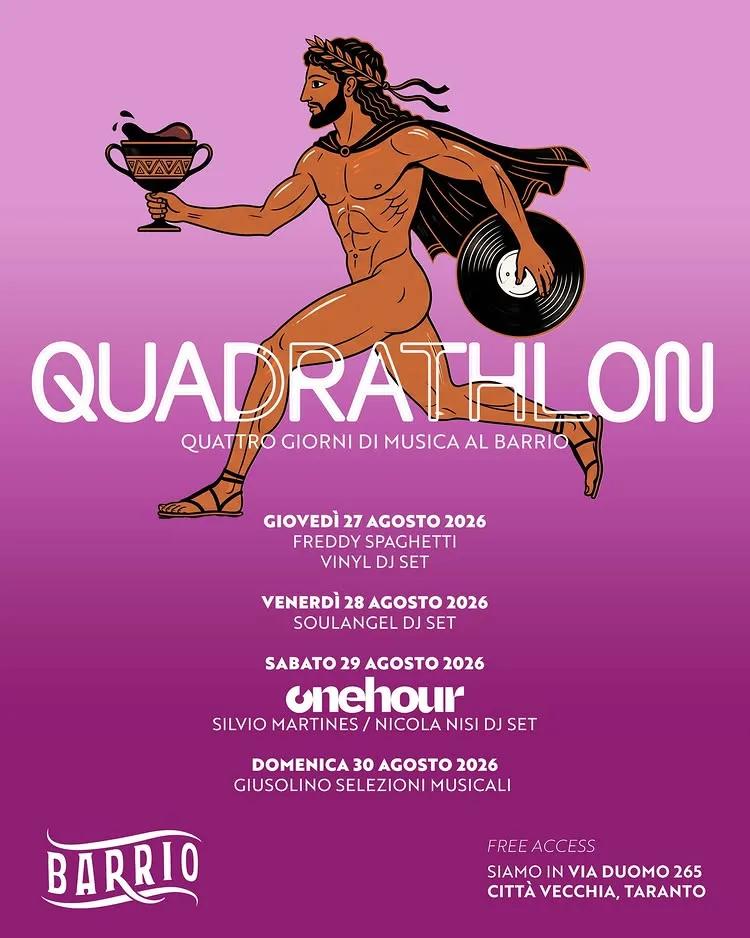 Quadrathlon al Barrio · onehour (29 agosto)