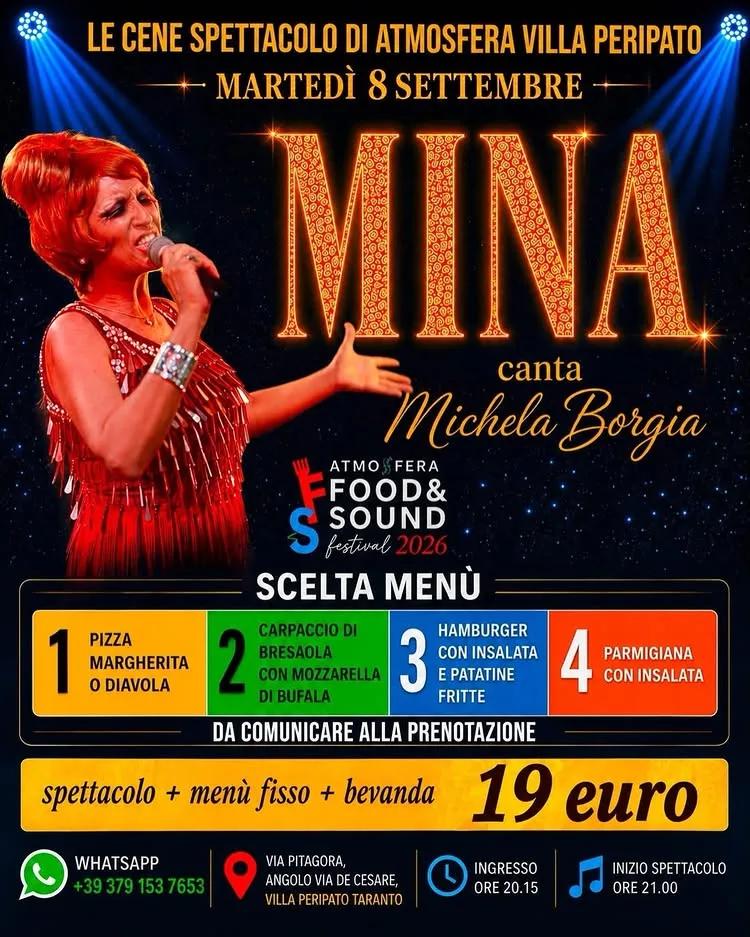 Food & Sound · Michela Borgia canta Mina a Villa Peripato (8 settembre)