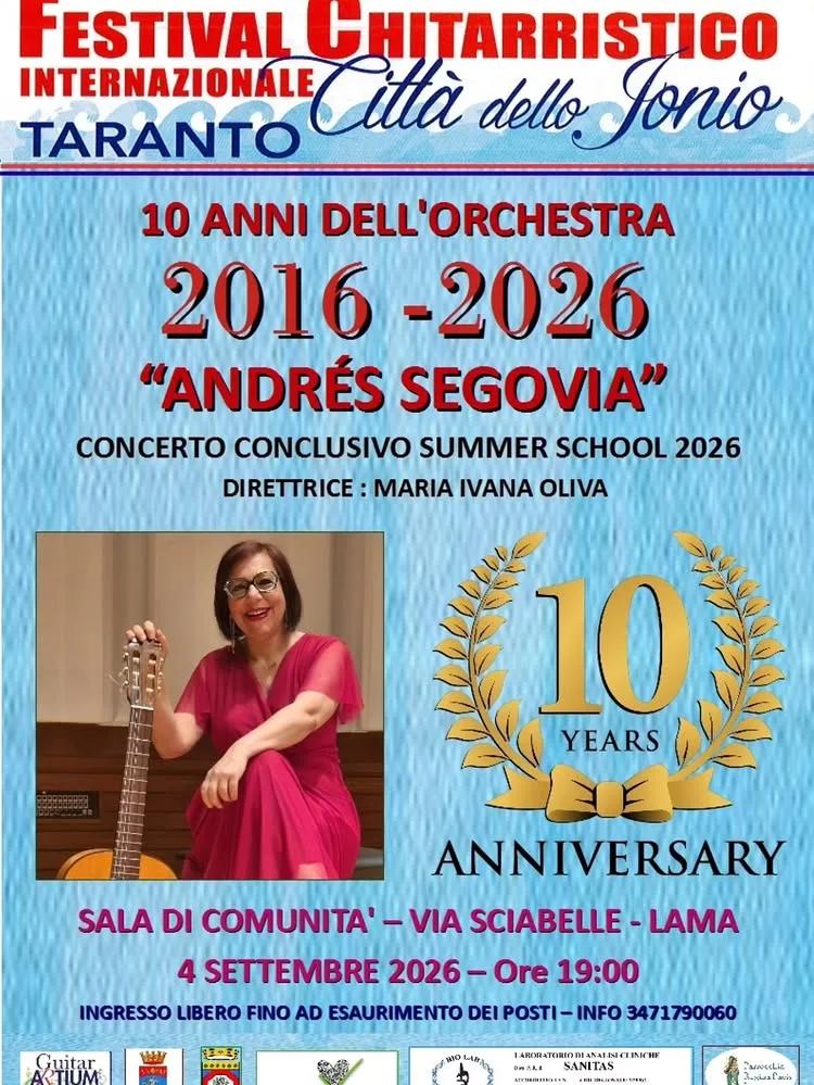 Orchestra Andrés Segovia · Festival Chitarristico Città dello Jonio