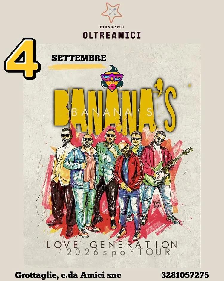 Banana's live e dj set alla Masseria OltreAmici
