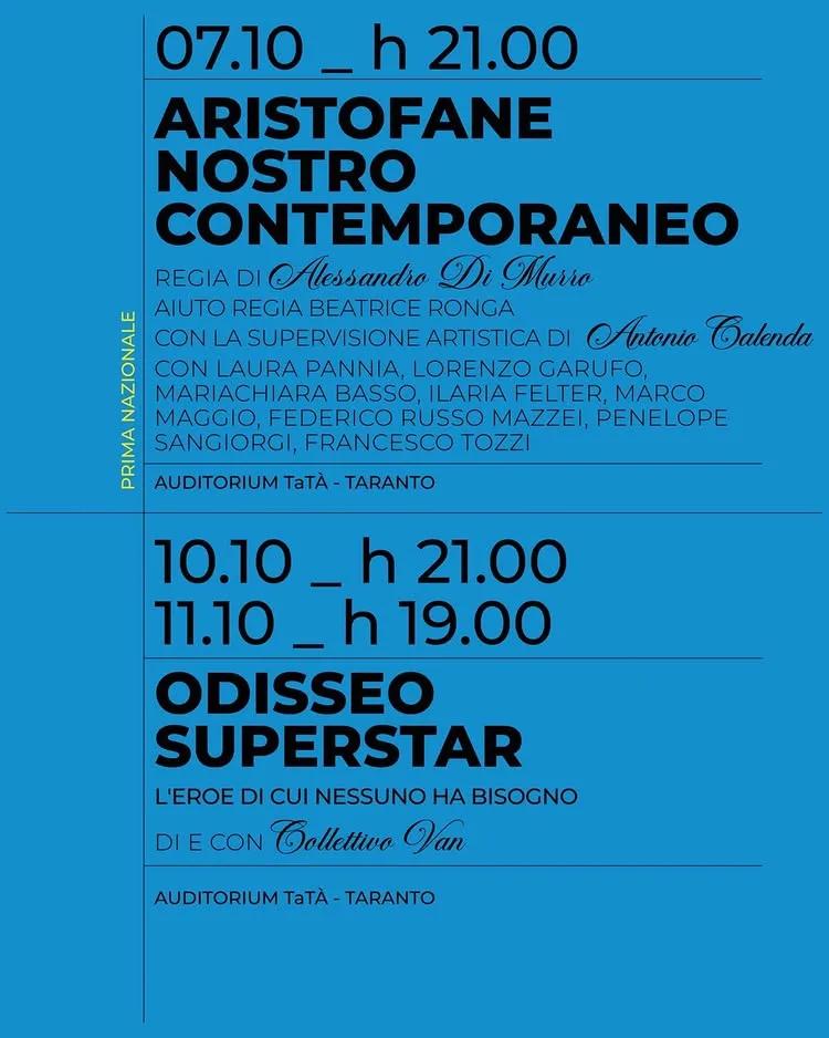 Aristofane Nostro Contemporaneo · Taras Teatro Festival (7 ottobre)