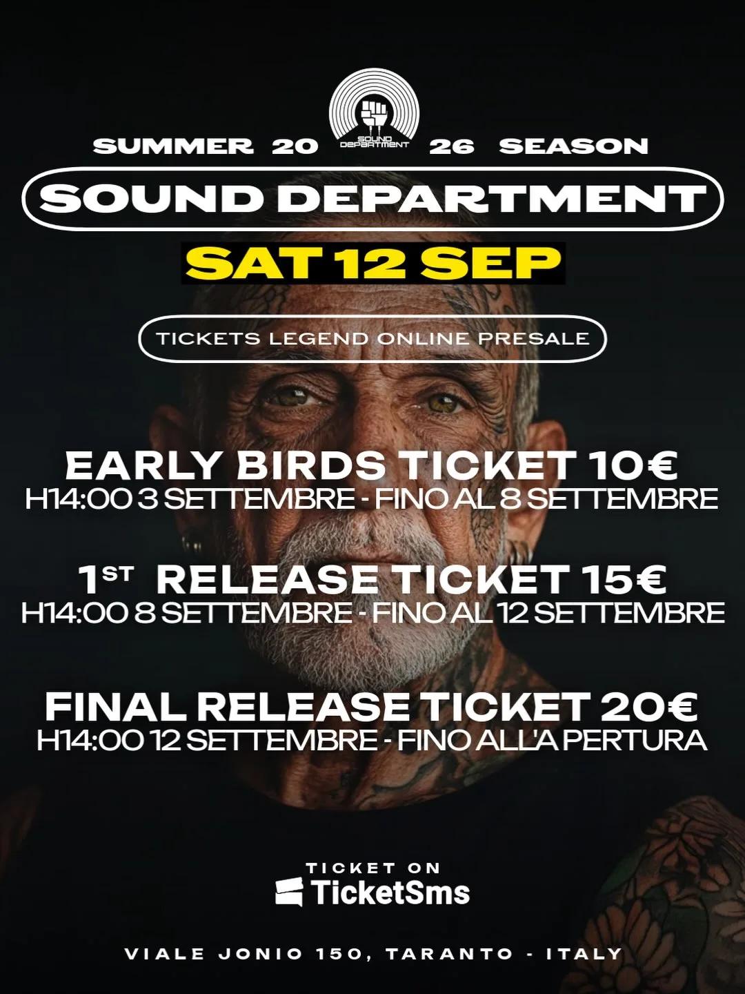 Sound Department · Landscape e Jackzone (12 settembre)