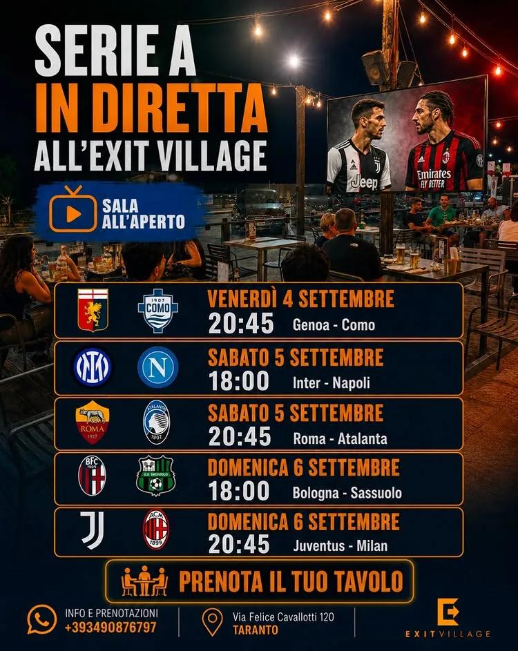 Serie A all'Exit Village · Genoa - Como (4 settembre)