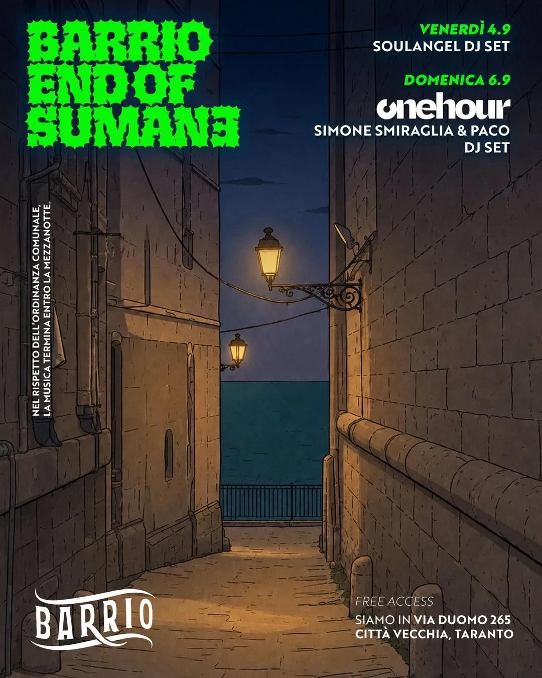 End of Sumane · dj set onehour con Simone Smiraglia e Paco