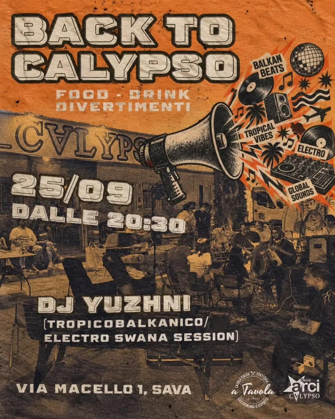 Back to Calypso · si riapre con Dj Yuzhni