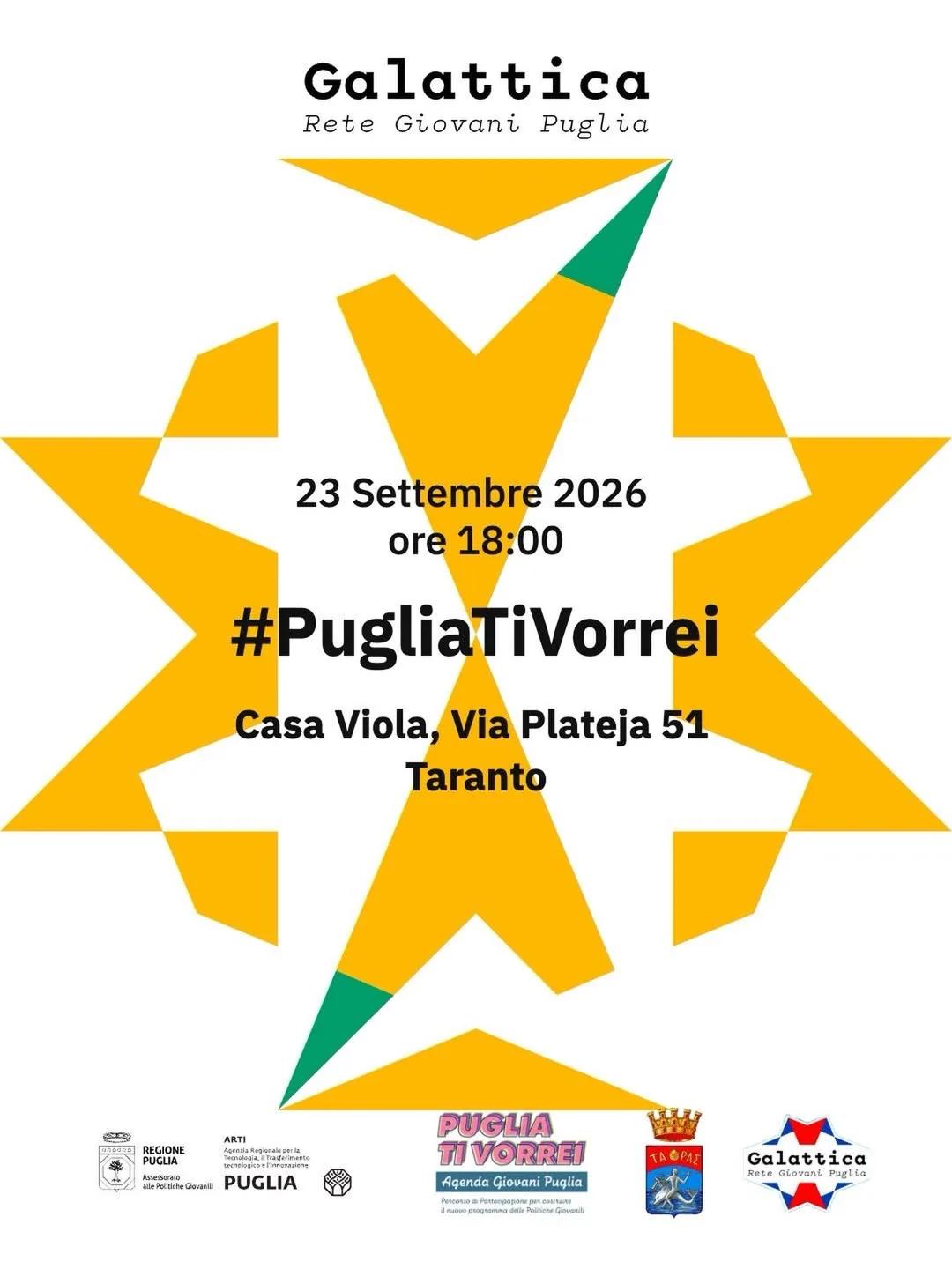 Puglia Ti Vorrei · l’Agenda Giovani fa tappa a Taranto