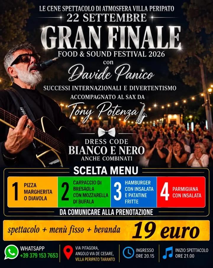 Food & Sound · il gran finale con Davide Panico e Tony Potenza