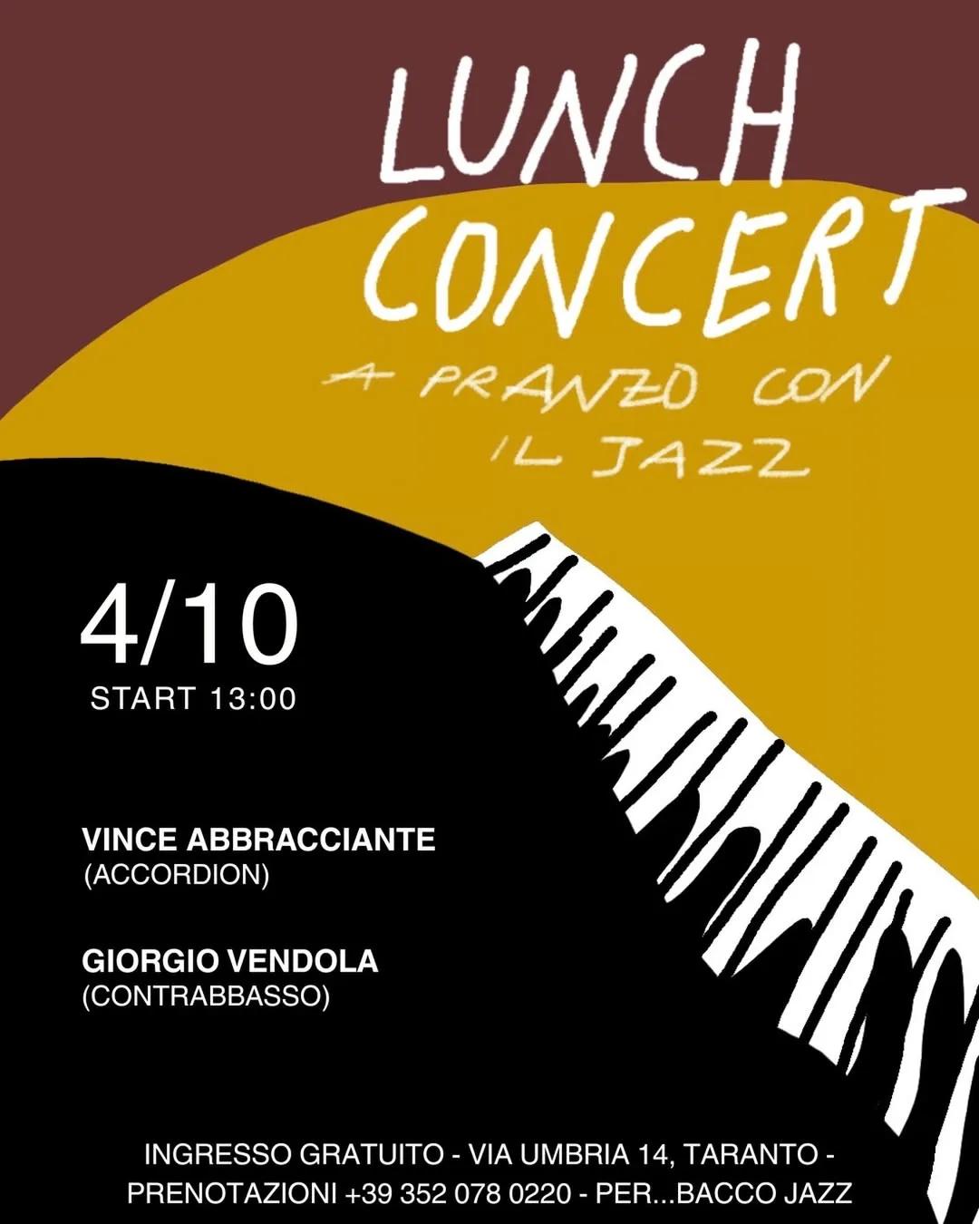Lunch Concert · Vince Abbracciante e Giorgio Vendola