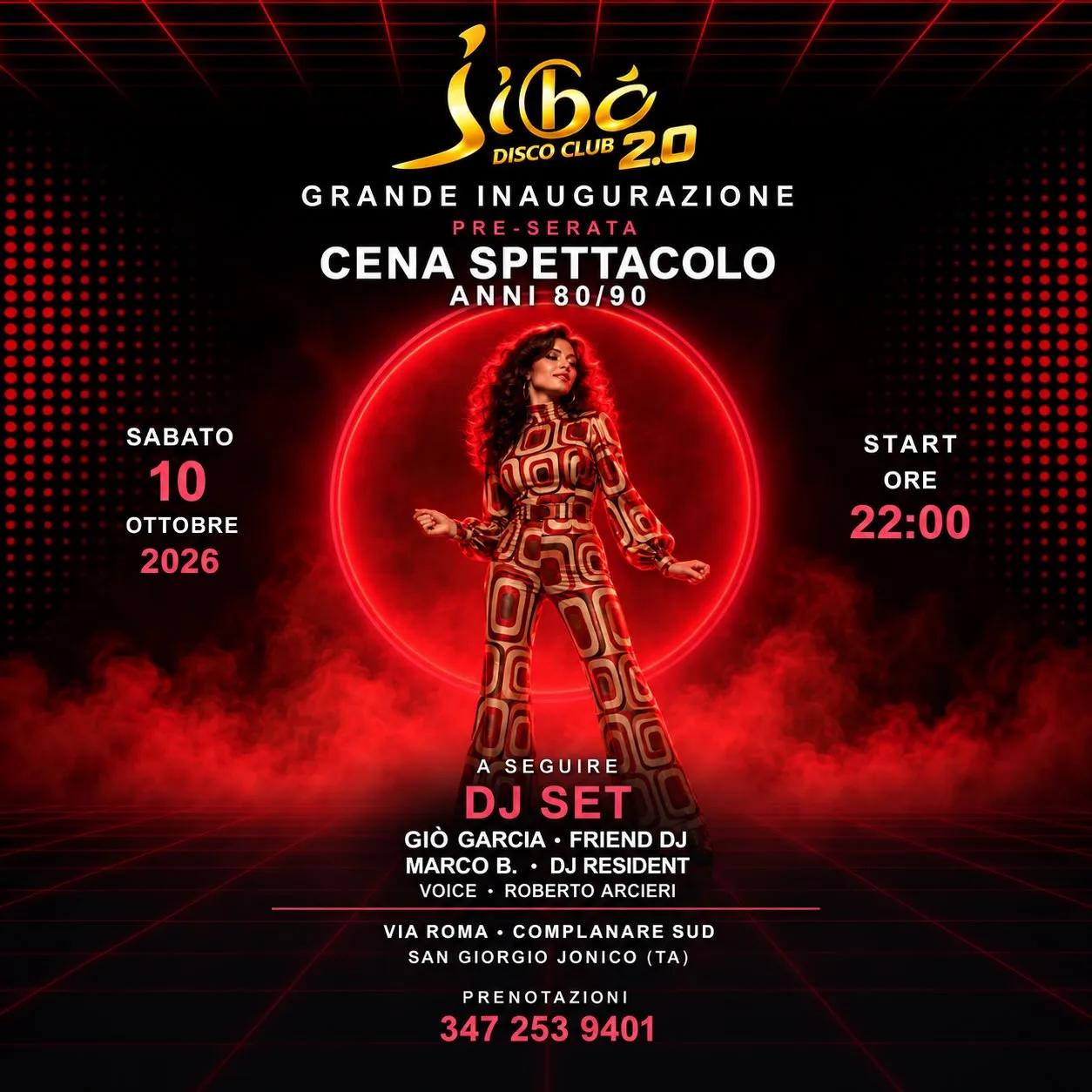 Jibò Disco Club 2.0 · grande inaugurazione anni 80 e 90