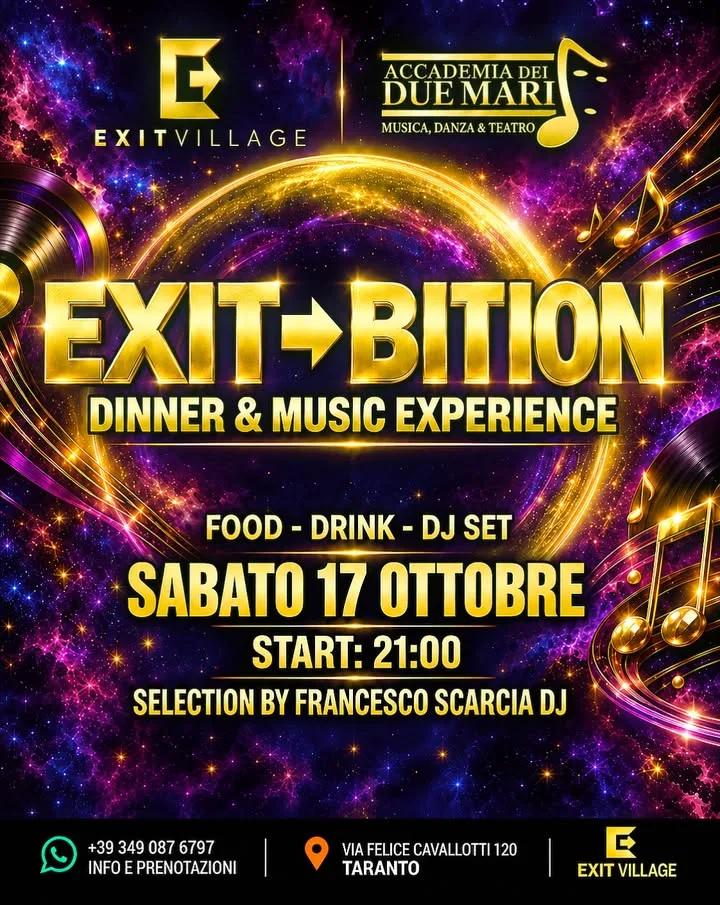 Exit-Bition · Dinner & Music Experience con Francesco Scarcia