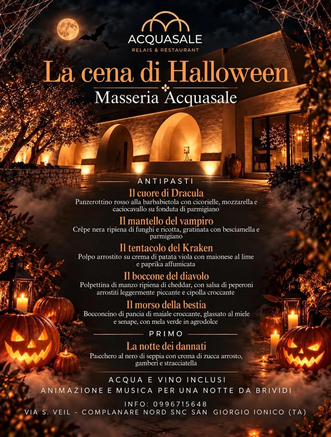 Halloween in Masseria · cena con musica e animazione